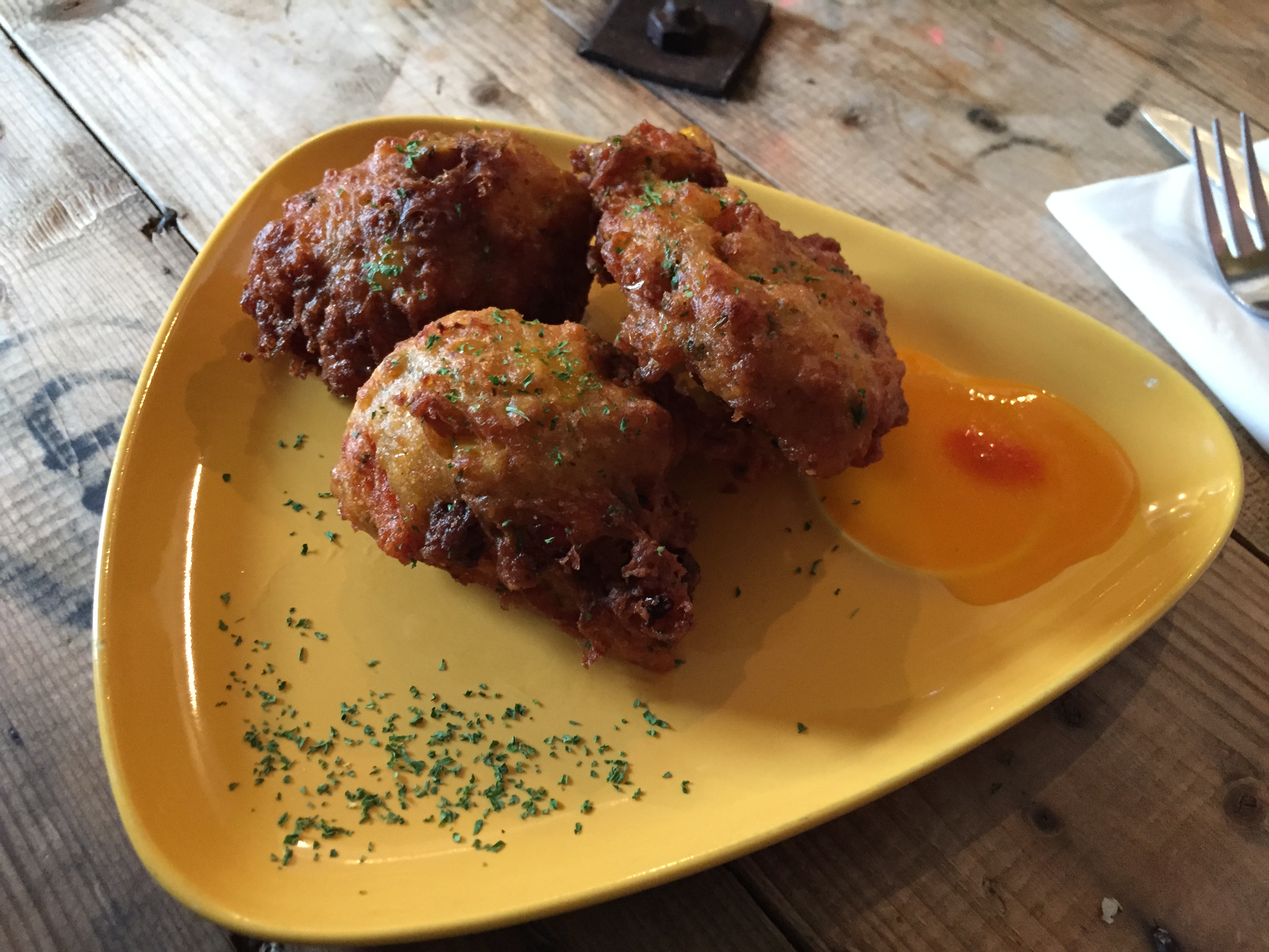 Sweet corn fritters Windrush