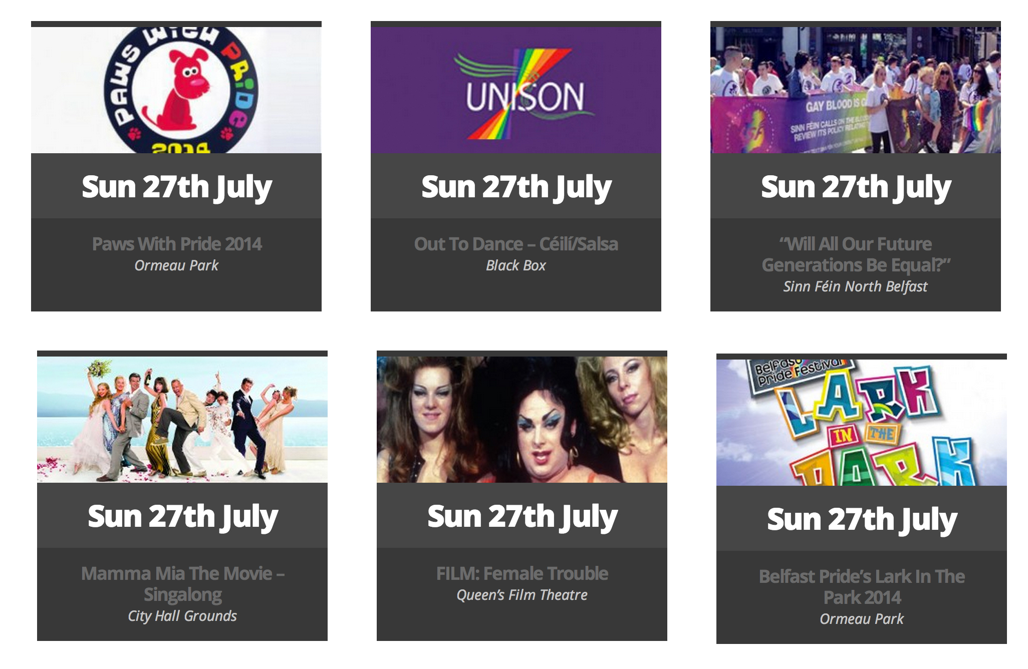Belfast Pride 27th July