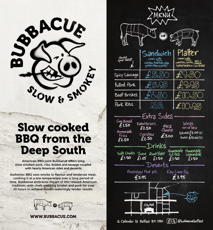 Bubbacue Belfast Menu