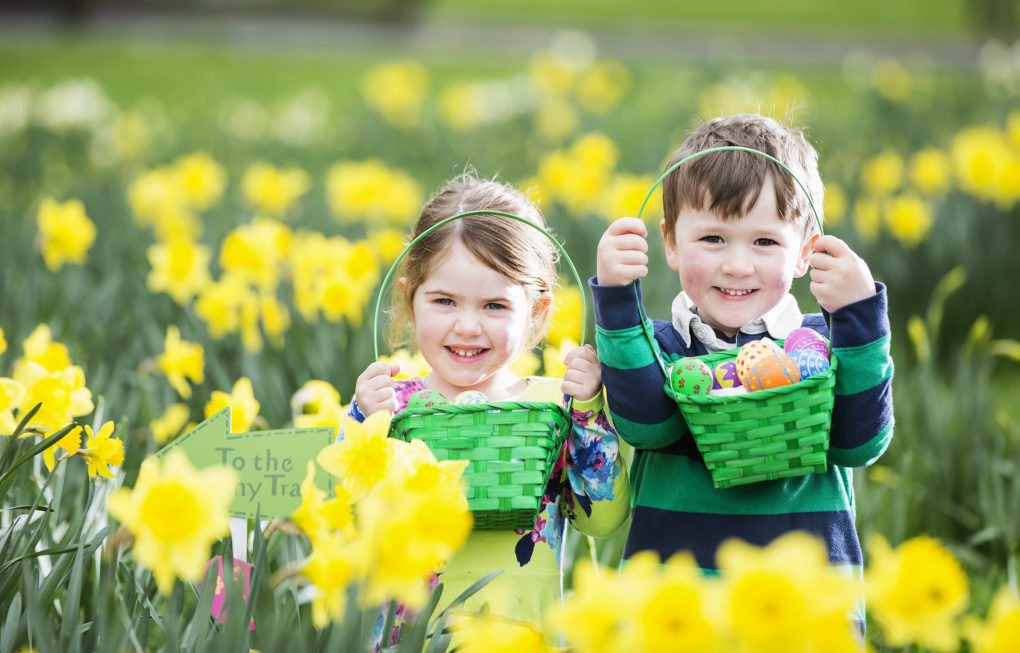 Easter egg hunting - Loretta O’Donnell (3) and Finlay Smyth (4)