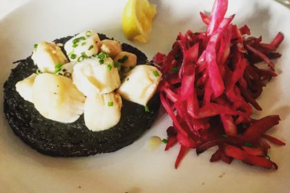 Black Pudding with Scallops
