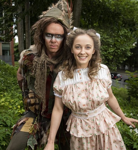 Michael Mahony as Peter Pan and Rhiannon Chesterman as Wendy